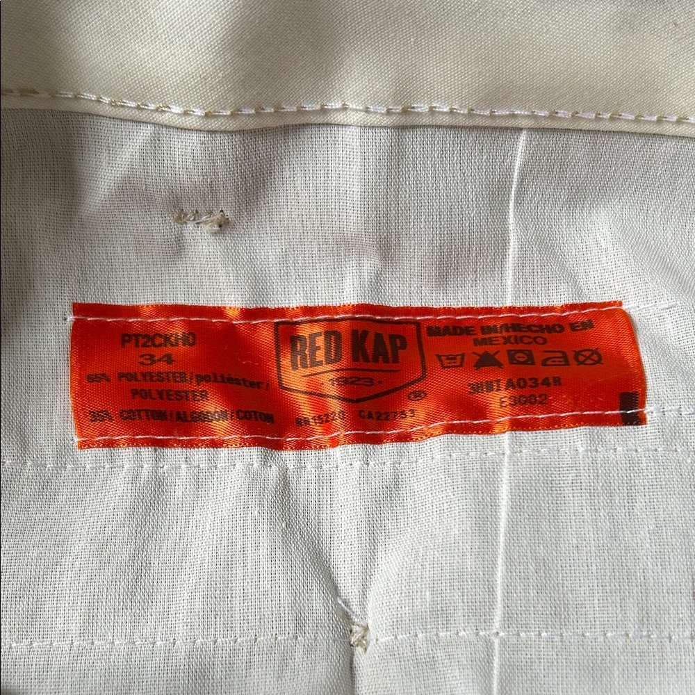 π₯ππ₯ Red Kap Men's Industrial Work Pants - Khaki - 34 x 32 - Picture 3 of 5